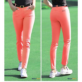 Quần dài nữ đánh Golf chính hãng PGM - KUZ069 - Chất liệu 86% sợi Po + 14% spandex cao cấp, bền đẹp