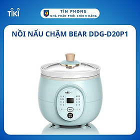 Mua Nồi nấu chậm Bear DDG-D20P1 - Dung tích 2 lít - Lòng nồi gốm sứ - Hàng chính hãng