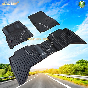 Thảm lót sàn xe ô tô Isuzu D-max 2021+(sd) Nhãn hiệu Macsim chất liệu nhựa TPE cao cấp màu đen