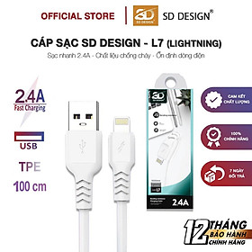 Mua Cáp Sạc 2.4A SD DESIGN L7 sạc nhanh ổn định dây dài 1m dùng cho iphone  ipad bảo hành 1 đổi 1