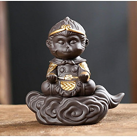 Mua Tượng khỉ tôn ngộ khôn cưỡi mây ngồi thiền  bao gồm gậy như ý- tượng khỉ tề thiên cưỡi mây