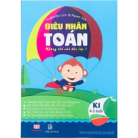 Sách Siêu Nhân Toán K1 (4 - 5 tuổi ), sách tư duy toán tiền tiểu học cho bé - Hiệu sách genbooks, bìa mềm