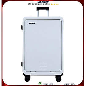 Vali cao cấp Macsim SMLV1355a cỡ 26 inch màu trắng- Hàng loại 1