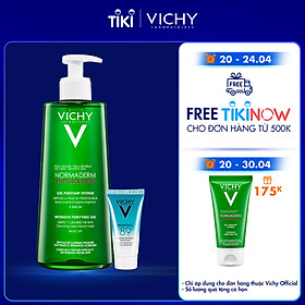 Bộ Sản Phẩm Gel Rửa Mặt Làm Sạch Sâu, Giảm Bã Nhờn Và Se Khít Lỗ Chân Lông VICHY Normaderm Phytosolution Intensive Purifying Gel