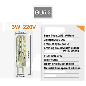 Bóng Đèn Led G4 G9 Gu5.3 Ac 220v Ac / Dc 12v 1w 2w 3w 4w 5w 7w