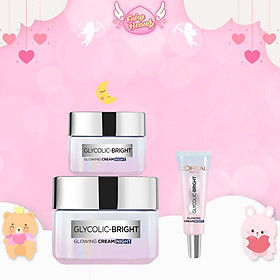 [L'OREAL PARIS] Kem Dưỡng Ban Đêm AHA Giúp Mờ Thâm Nám Và Cấp Ẩm Tối Ưu Glycolic Bright Glowing Cream Night 50/15/7.5ml
