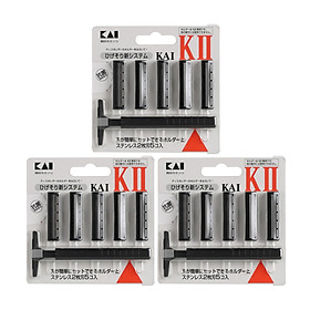 Dao Cạo Râu 2 Lưỡi Kép KAI (1 Thân, 5 Lưỡi) - Nội Địa Nhật Bản
