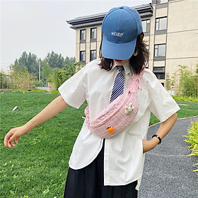 Túi Đeo Chéo Đeo Vai Tiểu Thư Họa Tiết Sọc Caro Siêu Dễ Thương Cho Bạn Nữ