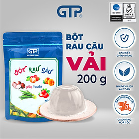 Bột Rau Câu (Jelly)  hương Vải(200g/gói). Bột rau câu giòn dẻo