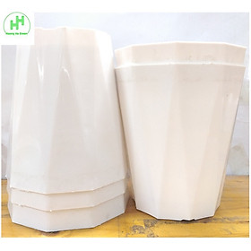 5 Chậu nhựa Kim Cương SO2, KT Miệng 21cm x Cao 24cm