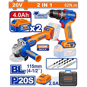 Mua MÁY ĐÁNH BÓNG DÙNG PIN 20V- 150MM (KHÔNG CHỔI THAN) WADFOW WHL2B151 - HÀNG CHÍNH HÃNG