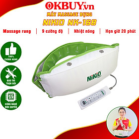 Máy (Đai) Massage Bụng Nikio NK-168 - Máy Rung Tan Mỡ Bụng Nam Nữ, Làm Săn Chắc Cơ Bụng Nhanh, Kết Hợp Nhiệt Nóng Làm Ấm Bụng, Giảm Đau Bụng Kinh