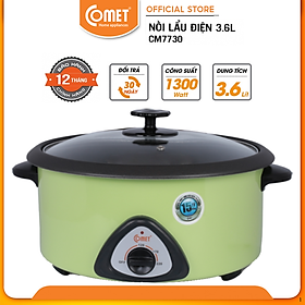 Nồi Lẩu điện Comet CM7730  - Hàng Chính Hãng - Xanh