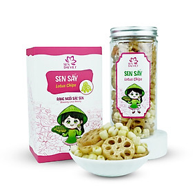 Quà Tặng Dinh Dưỡng Từ Sen- Sen Sấy Nguyên Vị- Không Đường, Ăn Vặt Không Lo Tăng Cân, ĐV- Sen Đại Việt-Hộp 140g