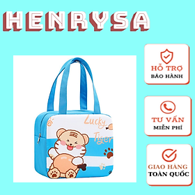 Mua Túi đựng hộp cơm giữ nhiệt ấm thức ăn có khóa kéo  vải bọc chống thấm nước cao cấp - Chính hãng HENRYSA