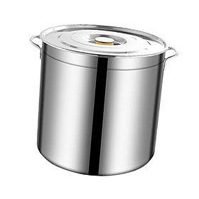 Stainless Steel Stockpot Big Cookware Oil Bucket Heavy Duty Easy to Clean Canning Pasta Pot Tall Cooking Pot for Hotel Household Commercial