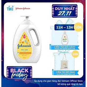 Sữa tắm Johnson's Baby chứa sữa và yến mạch (1000ml)