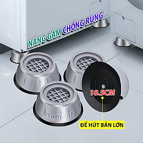 Mua COMBO 4 Đế Kê Chân Máy Giặt Chống Rung Chống Ồn TPU Chân Kê Tủ Lạnh Nội Thất Chịu Tải Lớn Tiện Lợi