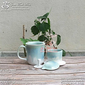 Mua Phin cafe gốm sứ Bát Tràng ly cafe 280ml men hỏa biến ngọc trai