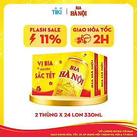 Combo 2 Thùng Bia Hà Nội - Thùng 24 lon 330ml - Phiên bản Tết 2024