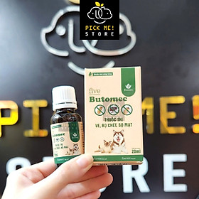 Five-Butomec Nhỏ Gáy Trị Ve Rận, Bọ Chét, Bọ Mạt cho Chó Mèo, Gà Đá, Chim Cảnh