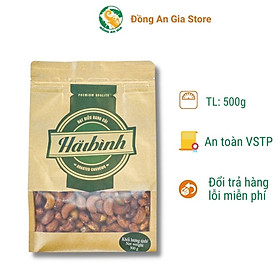Hạt điều rang củi gói Zipper giấy Hải Bình 500g