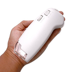 Kính lúp mini cầm tay 100X có đèn LED hỗ trợ để soi mẫu (Tặng kèm miếng thép đa năng 11in1)