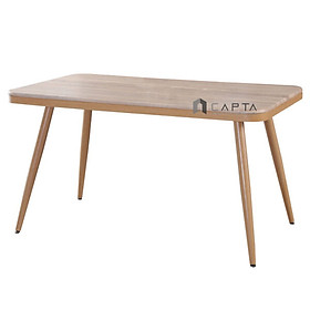 Bàn ăn mặt gỗ 1m2 chân sắt TN1216-12W Nội thất Capta.vn Bàn gỗ MDF Melamin vân gỗ chân sắt sơn tĩnh điện