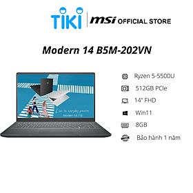 Mua Laptop MSI Modern 14 B5M 202VN/R5 5500U/8GB/512GB/14 FHD/Win 11 - Hàng chính hãng