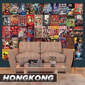 Mua HONG KONG - Set 50 Poster A4 dán tường trang trí decor quán nhà cửa - STICKER FACTORY