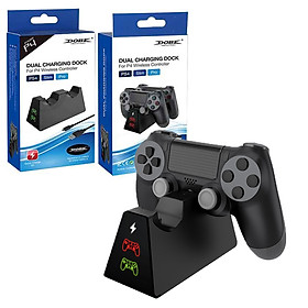 Mua Đế sạc đôi Dobe TP4 cho 2 tay cầm PS4 Slim/ Pro - có đèn LED báo hiệu sạc khi đầy pin (Hàng nhập khẩu)