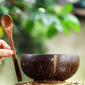 Muỗng gỗ dừa Pluto( muỗng cafe) 17x3(cm) (Wooden coconut spoon)