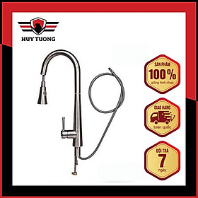 Mua Vòi rửa chén bát nóng lạnh dây rút  vòi chén dây rút 2 chế độ xịt nước  Inox SUS304  xoay 360 độ cao cấp - Huy Tưởng Trading