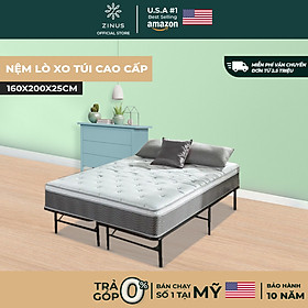 Nệm lò xo túi hút chân không cao cấp Zinus - Extra Firm Spring Mattress 25cm