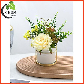 Mua Bình Hoa Mini Để Bàn  Chậu Hoa Trang Trí Bàn  Kệ Tủ  Giá Sách Khung Kim Loại Phong Cách Bắc Âu