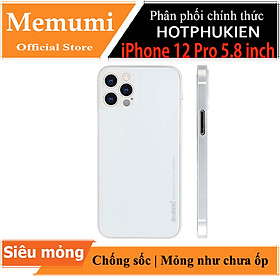 Ốp lưng nhám cho iPhone 12 Pro (6.1 inch) siêu mỏng 0.3mm hiệu Memumi ( có gờ bảo vệ camera, chống trầy, chống bụi) - Hàng nhập khẩu