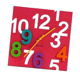 Acrylic Colorful Wall Clock 3D Hollow Numbers Mute Clock Home Decor