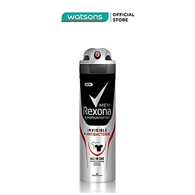 Hình ảnh Xịt Khử Mùi Rexona Men Invisible & Antibacterial Kháng Khuẩn và Ngăn Vết Ố Vàng Dành Cho Nam 135ml