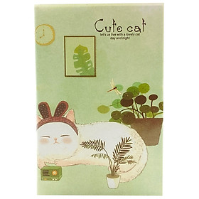 Sổ Trong Nhí 100-284 Cute Cate - Mẫu 1 - Mèo Nằm Đeo Nơ