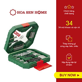 Bộ mũi khoan và vặn vít BOSCH X-Line 34 món, tiện lợi, siêu tiết kiệm để sử dụng đa năng - Hoa Sen Home - Hàng chính hãng