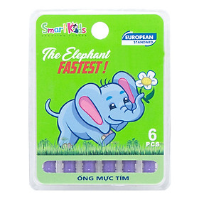 Vĩ 6 Ống Mực Màu Tím SMARTKIDS SK-CL06P001