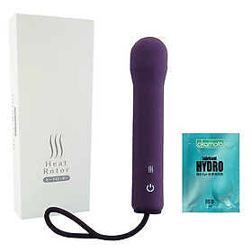 Máy Massage Mini Cầm Tay Đa Năng Nhật Bản Heat Rotor - 10 Chế Độ Rung - Mát xa Mặt - Cổ - Vai - Vùng Kín - Tỏa Nhiệt Sưởi Ấm Tới 38 Độ C - Tặng Gel Gói Okamoto 6ml - Che Tên Sản Phẩm