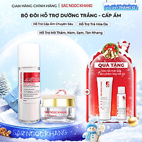 Bộ đôi cấp ẩm, dưỡng trắng da Sắc Ngọc Khang: Serum C dưỡng trắng 30ml + Kem dưỡng da ban đêm 30g