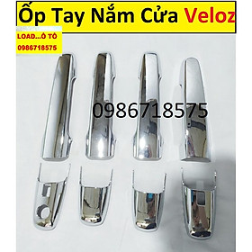 Ốp Tay Nắm Cửa Xe Toyota Veloz 2022-23 Mẫu Nhựa ABS Mạ Crom Sáng Bóng