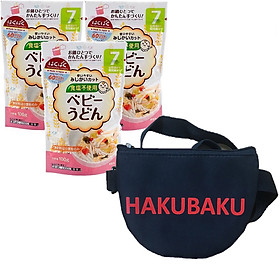 Combo 3 gói mì hakubaku baby - tặng túi đeo chéo ( ngẫu nhiên )