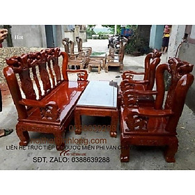 Mua bộ bàn ghế phòng khách minh quốc đào gỗ xoan tay 12