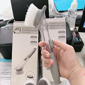 Mua Chổi cọ rửa kèm bình xịt nước thông minh - Dụng Cụ Cọ Rửa Chén Bát Có Tay Cầm Và Ống Đựng Xà Phòng