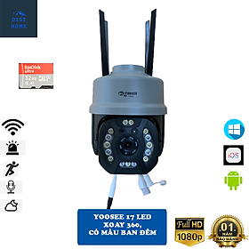Mua CAMERA WIFI  YOOSEE  4 RÂU 17 ĐÈN 6.0 MPX. Xoay 360 độ - HÀNG CHÍNH HÃNG