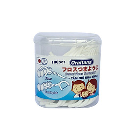 Lọ Tăm Chỉ Nha Khoa Oraltana Lọ (100 Cái)