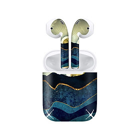 Mua Miếng dán skin chống bẩn cho tai nghe AirPods in hình giả sơn mài - GSM032 (bản không dây 1 và 2)